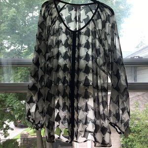 Sheer Black & White Top
